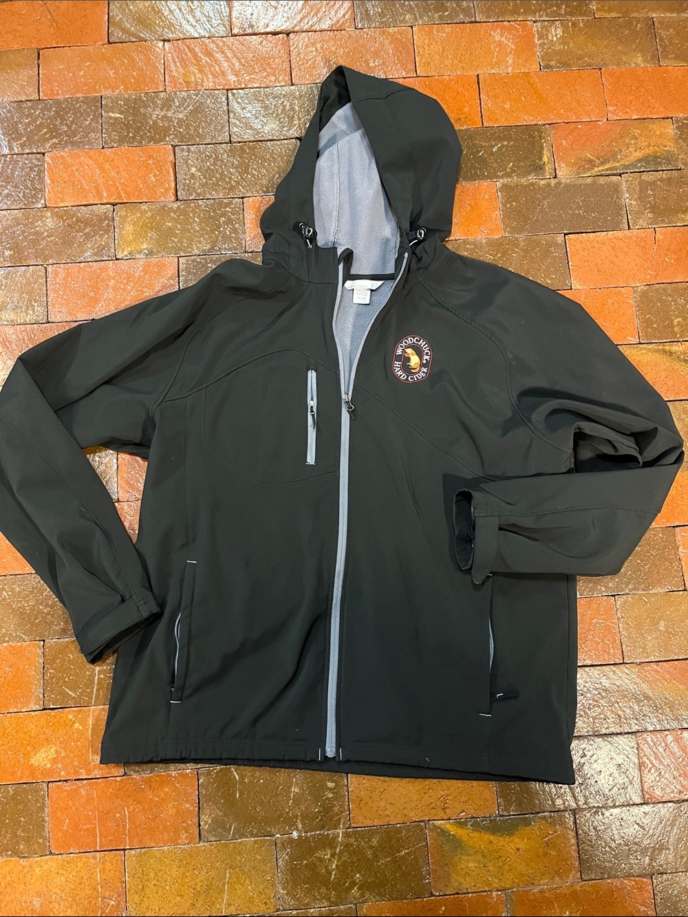North End XL Woodchuck Hard Cider hooded jacket black 3373
